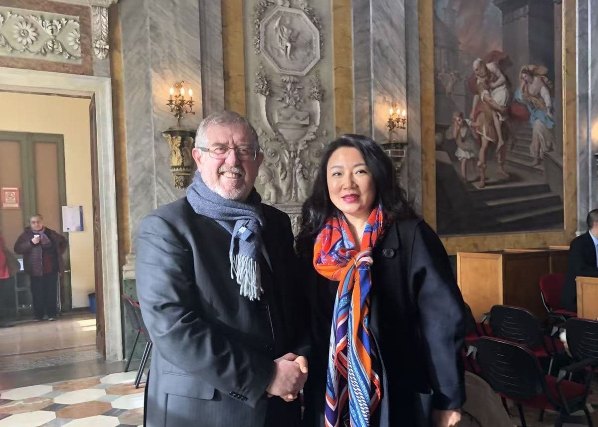 At the Bulgari jewelry workshop in Valenza, Italy, with Mayor Gianluca Barbero